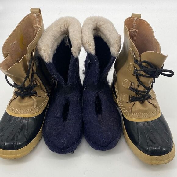 Sorel Manitou Snow Winter Insulated Duck Boots Thermo Removable Wool Liner 10 - Picture 8 of 12